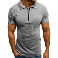 Load image into Gallery viewer, Wenyujh Brand Clothing Men Muscle Short Sleeve Polo Shirt Business Casual Solid Polo Shirt Fashion Fitness Shirts High Quality