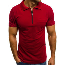 Load image into Gallery viewer, Wenyujh Brand Clothing Men Muscle Short Sleeve Polo Shirt Business Casual Solid Polo Shirt Fashion Fitness Shirts High Quality