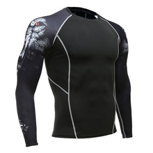 Load image into Gallery viewer, Men&#39;s Sports Suit Compression Clothing Fitness Training kit Thermal Underwear MMA rashgard male Quick drying shirt Sportswear