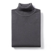 Load image into Gallery viewer, KUEGOU 2019 Autumn Plain Black Turtleneck Sweater Men Pullover Casual Jumper For Male Brand Knitted Korean Style Clothes 89002