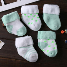 Load image into Gallery viewer, 5 Pair/lot new cotton thick baby toddler socks autumn and winter warm baby foot sock