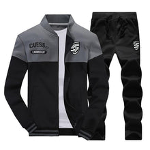 Load image into Gallery viewer, Riinr New Casual Tracksuit Men Autumn Zipper Jackets+Pants 2 Pieces Sets Male Slim Fit Sportswear Brand Fashion Men&#39;s Solid Set