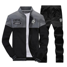 Load image into Gallery viewer, Riinr New Casual Tracksuit Men Autumn Zipper Jackets+Pants 2 Pieces Sets Male Slim Fit Sportswear Brand Fashion Men&#39;s Solid Set