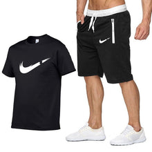 Load image into Gallery viewer, 2019 new T Shirt+Shorts Sets Men Letter Printed Summer Suits Casual Tshirt Men Tracksuits Brand Clothing Tops Tees Set Male