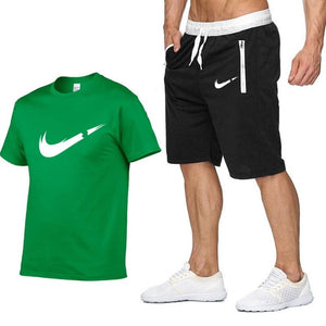 2019 new T Shirt+Shorts Sets Men Letter Printed Summer Suits Casual Tshirt Men Tracksuits Brand Clothing Tops Tees Set Male