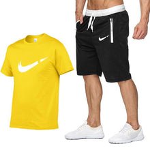 Load image into Gallery viewer, 2019 new T Shirt+Shorts Sets Men Letter Printed Summer Suits Casual Tshirt Men Tracksuits Brand Clothing Tops Tees Set Male