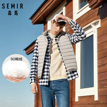 Load image into Gallery viewer, SEMIR Men Packable Puffer Vest with Stand-up Collar Men Padded Vest Lightweight Down Vest for Men Zip-up Vest Winter Clothes