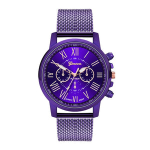 Hot Selling GENEVA Women's Casual Silicone Strap Quartz Watch Top Brand Girls Bracelet Clock WristWatch Women Relogio Feminino F