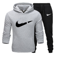 Load image into Gallery viewer, New hot brand men sweatshirt Tracksuit prints thermal underwear Men Sportswear Sets Fleece Thick hoodie+Pants Sporting Suit Male