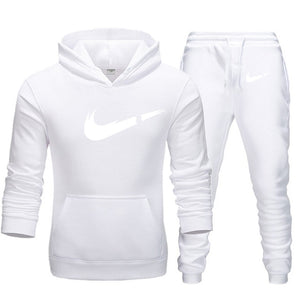 New hot brand men sweatshirt Tracksuit prints thermal underwear Men Sportswear Sets Fleece Thick hoodie+Pants Sporting Suit Male