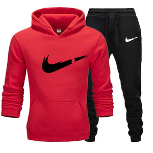 New hot brand men sweatshirt Tracksuit prints thermal underwear Men Sportswear Sets Fleece Thick hoodie+Pants Sporting Suit Male