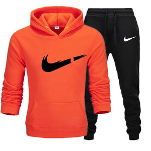 New hot brand men sweatshirt Tracksuit prints thermal underwear Men Sportswear Sets Fleece Thick hoodie+Pants Sporting Suit Male