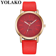 Load image into Gallery viewer, 2019 Top Brand High Quality Fashion Womens Ladies Simple Watches Geneva Faux Leather Analog Quartz Wrist Watch clock saat Gift Q