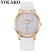 Load image into Gallery viewer, 2019 Top Brand High Quality Fashion Womens Ladies Simple Watches Geneva Faux Leather Analog Quartz Wrist Watch clock saat Gift Q