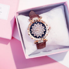 Load image into Gallery viewer, Women Starry Sky Watch Luxury Rose Gold Diamond Watches Ladies Casual Leather Band Quartz Wristwatch Female Clock zegarek damski