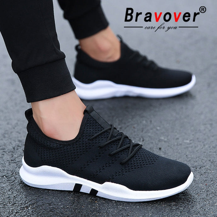 Bravover New Men's Outdoor Running Shoes Breathable Male Sneakers Adult Non-slip Comfortable Mesh Athletic Shoes 3 Colors