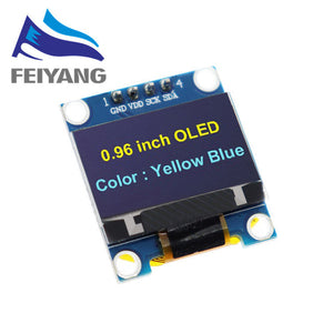 New product 0.96 inch OLED IIC White/YELLOW BLUE/BLUE 12864 OLED Display Module I2C SSD1306 LCD Screen Board for Arduino