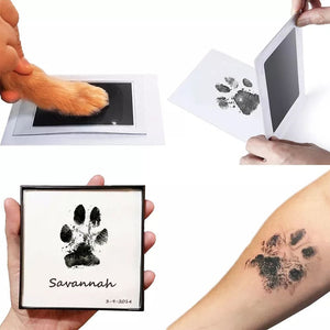 Safe Baby Footprints Handprint Ink Pads Kits Pets Care Non-toxic Ink Pads Baby Shower Paw Print Pad Foot Print Pad Baby Toys