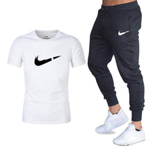 Load image into Gallery viewer, Men&#39;s Sets T Shirts+pants Two Pieces Sets Casual Tracksuit Men/Women New Fashion printing suits sportwear Gyms Fitness trousers