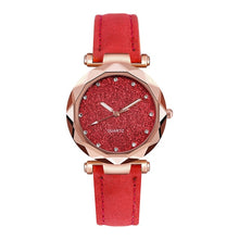 Load image into Gallery viewer, Ladies Minimalist fashion Casual Romantic Starry Sky Wrist Watch Leather Rhinestone Ladies Strap Watch Souvenir Birthday Gifts