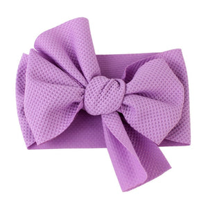 Cute Baby Girls Big Bow Hairband Headband Solid Cotton Stretch Turban Big Knot Head Wrap Headwear Girls Headband 0-3Years