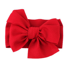 Load image into Gallery viewer, Cute Baby Girls Big Bow Hairband Headband Solid Cotton Stretch Turban Big Knot Head Wrap Headwear Girls Headband 0-3Years