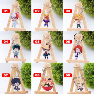 Cute Cartoon Keychain Naruto/My Hero Academia Key Chain Ring Anime Dragonball Keyring Hot Sales