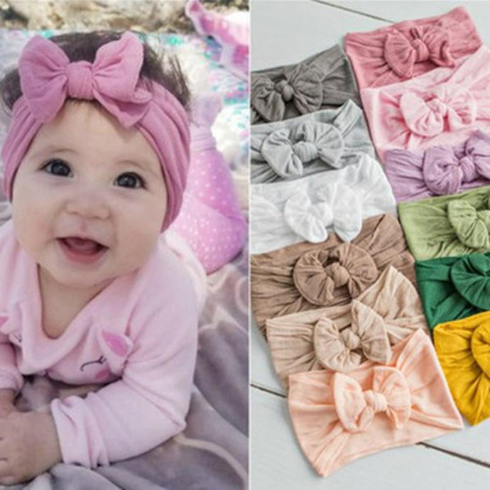 Baby Girl headbands Baby Toddler Turban Solid Headband Hair Band Baby Girl Bows Hair Accessories Headwear Headband for girls