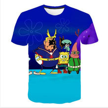 Load image into Gallery viewer, summer men&#39;s T-shirt 3D printed cartoon tshirt sponge potato anime adventure tshirts Funny T Shirt tops Tees men Asain Size