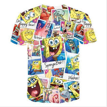 Load image into Gallery viewer, summer men&#39;s T-shirt 3D printed cartoon tshirt sponge potato anime adventure tshirts Funny T Shirt tops Tees men Asain Size