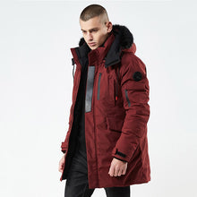 Load image into Gallery viewer, 2019 New Winter Casual Long Style Hooded Epaulet Cotton Padded Jackets Men Thick Hat Windproof Fashion Men Parka Pockets Coats