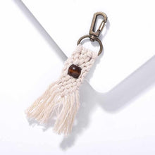 Load image into Gallery viewer, Girlgo Tassel Macrame Keychains for Women Boho Handmade Fiberlove key Holder Keyring Macrame Bag Charm Car Hanging Jewelry Gifts