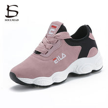 Load image into Gallery viewer, Spring Summer Women Running Shoes New Women&#39;s Sports Shoes  Ladies Lace-up Thick Bottom Walking Shoes Female Outdoor Sneakers