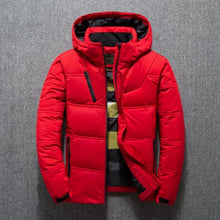 Load image into Gallery viewer, 2019 Winter Jacket Mens Quality Thermal Thick Coat Snow Red Black Parka Male Warm Outwear Fashion - White Duck Down Jacket Men