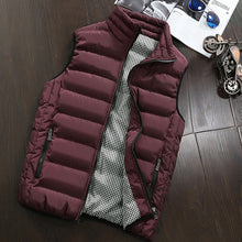 Load image into Gallery viewer, Brand Clothing Vest Jacket Mens New Autumn Warm Sleeveless Jacket Male Winter Casual Waistcoat Men Vest Plus Size Veste Homme