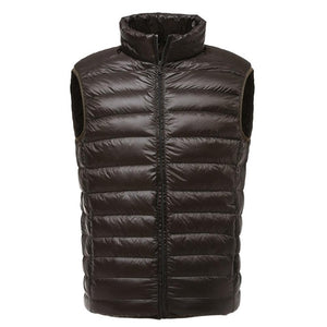 2019 New Men Sleeveless Jacket Winter Ultralight White Duck Down Vest Male Slim Vest Men's clothes Windproof Warm Waistcoat