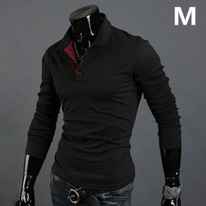 Men shirts Tee Lapel Long Sleeve Casual Fashion Tops Clothing for Autumn Winter Man Shirts Plus size XRQ88