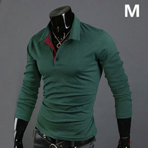 Men shirts Tee Lapel Long Sleeve Casual Fashion Tops Clothing for Autumn Winter Man Shirts Plus size XRQ88