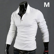 Load image into Gallery viewer, Men shirts Tee Lapel Long Sleeve Casual Fashion Tops Clothing for Autumn Winter Man Shirts Plus size XRQ88