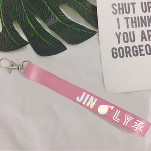 KPOP Keychain Laser Bangtan Boys Lanyard Love Yourself Key Chains RAPMONSTER V JUNGKOOK JIMIN JHOPE RM Keyring Accessories