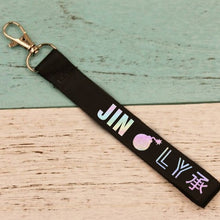 Load image into Gallery viewer, KPOP Keychain Laser Bangtan Boys Lanyard Love Yourself Key Chains RAPMONSTER V JUNGKOOK JIMIN JHOPE RM Keyring Accessories