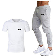 Load image into Gallery viewer, Men&#39;s Sets T Shirts+pants Two Pieces Sets Casual Tracksuit Men/Women New Fashion printing suits sportwear Gyms Fitness trousers