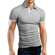 Load image into Gallery viewer, 2019 New Summer  Mens Polo Shirt Short Sleeve Turn-over Collar Slim Tops Casual Breathable Solid Color Business Shirt