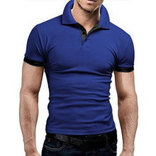 Load image into Gallery viewer, 2019 New Summer  Mens Polo Shirt Short Sleeve Turn-over Collar Slim Tops Casual Breathable Solid Color Business Shirt