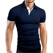 Load image into Gallery viewer, 2019 New Summer  Mens Polo Shirt Short Sleeve Turn-over Collar Slim Tops Casual Breathable Solid Color Business Shirt