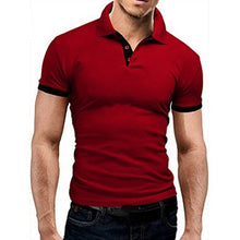 Load image into Gallery viewer, 2019 New Summer  Mens Polo Shirt Short Sleeve Turn-over Collar Slim Tops Casual Breathable Solid Color Business Shirt