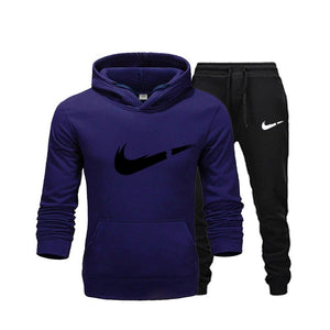 New hot brand men sweatshirt Tracksuit prints thermal underwear Men Sportswear Sets Fleece Thick hoodie+Pants Sporting Suit Male