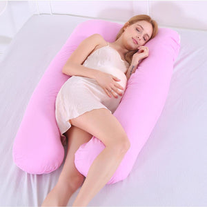 Pregnant Women Sleeping Support Pillow Cotton Pillowcase U Shape Maternity Pillows Pregnancy Side Sleeper Bedding No Filler