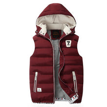Load image into Gallery viewer, Men's Vest Winter Down Vest Casual Waistcoat Men's Sleeveless Jacket Plus Size 5XL Warm Men's Vest Overcoats Hat Detachable New
