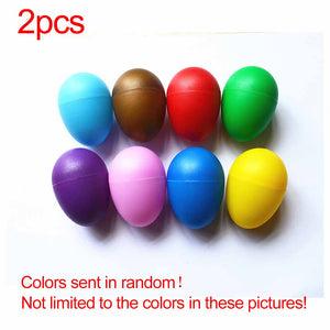 2 pcs Plastic Sand Eggs Shaker Percussion Early Education Musical Instruments Toys